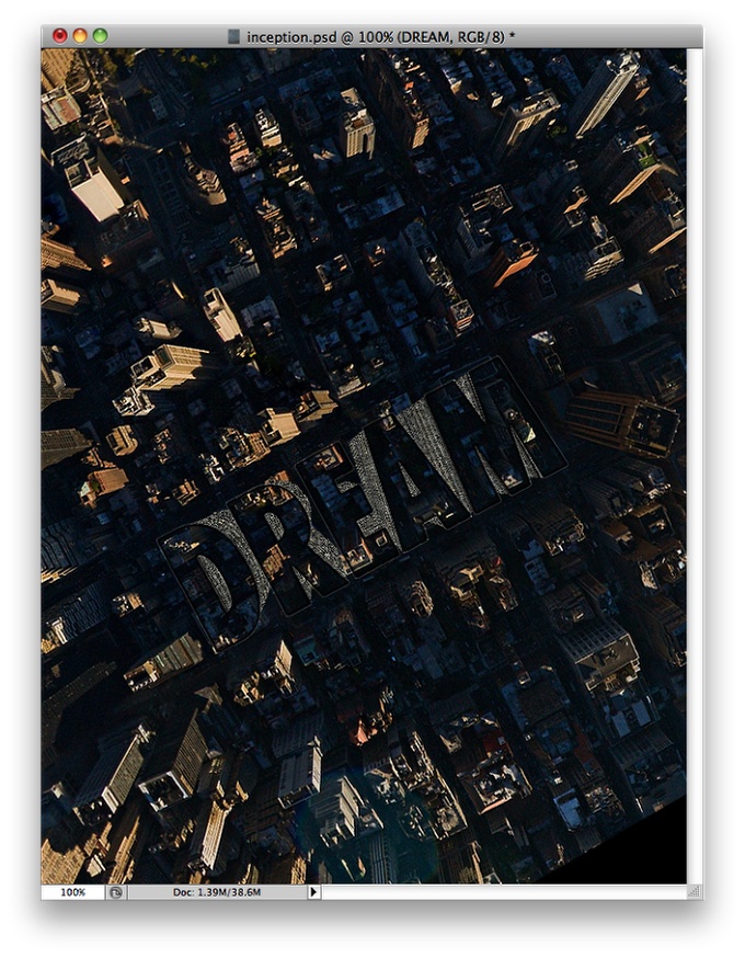 Inception Poster with Repousse in Photoshoc CS5