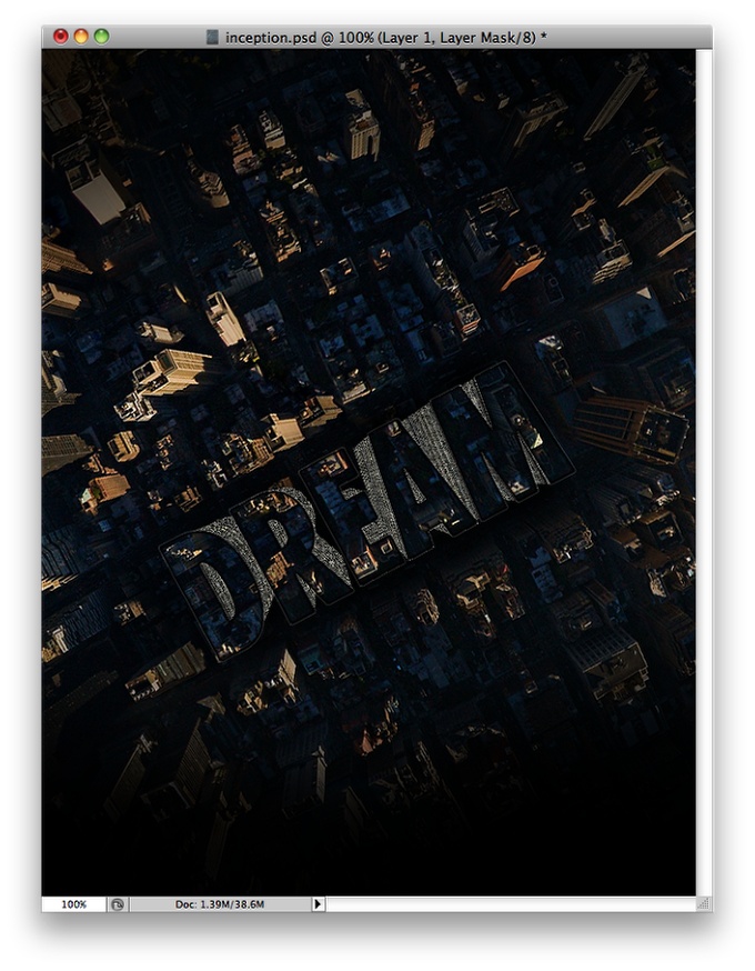 Inception Poster with Repousse in Photoshoc CS5