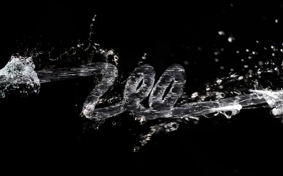 3D Water Text Effect with Repoussé