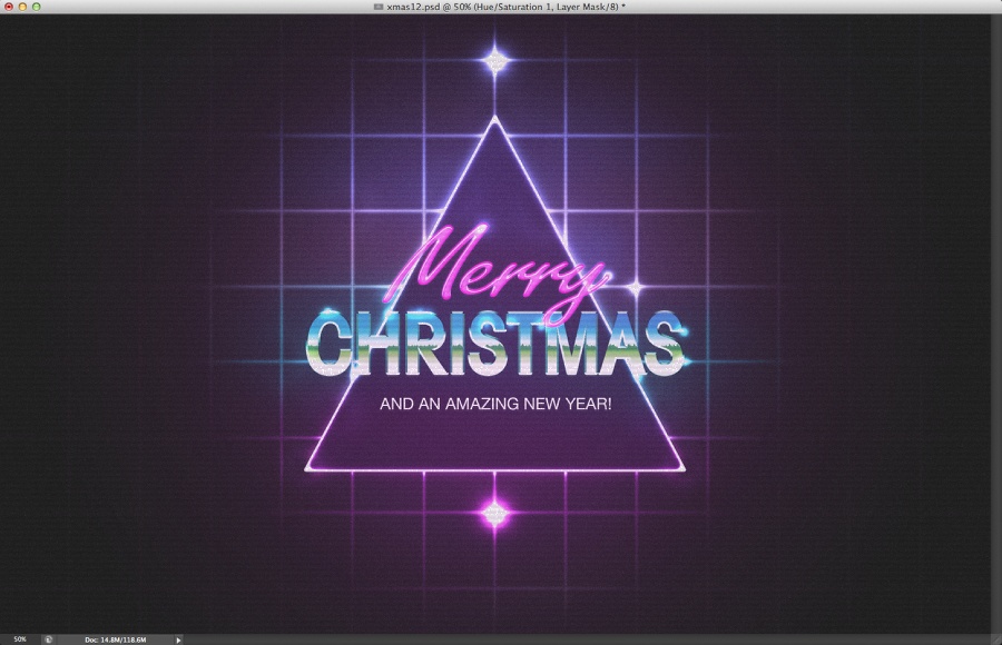80s Christmas Artwork in Photoshop