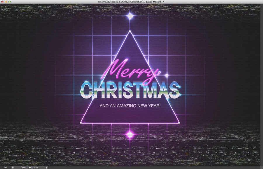 80s Christmas Artwork in Photoshop