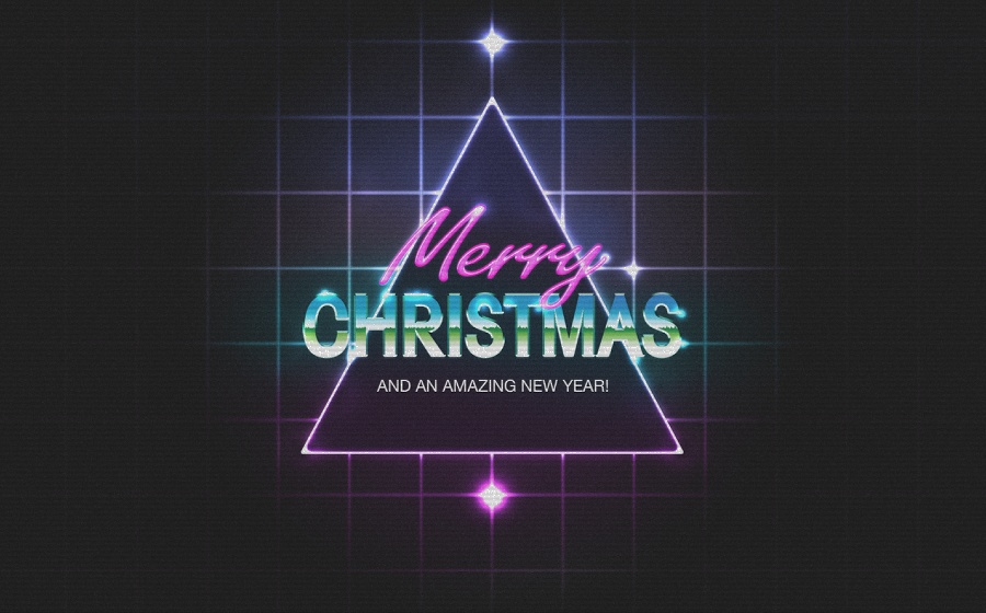 80s Christmas Artwork in Photoshop