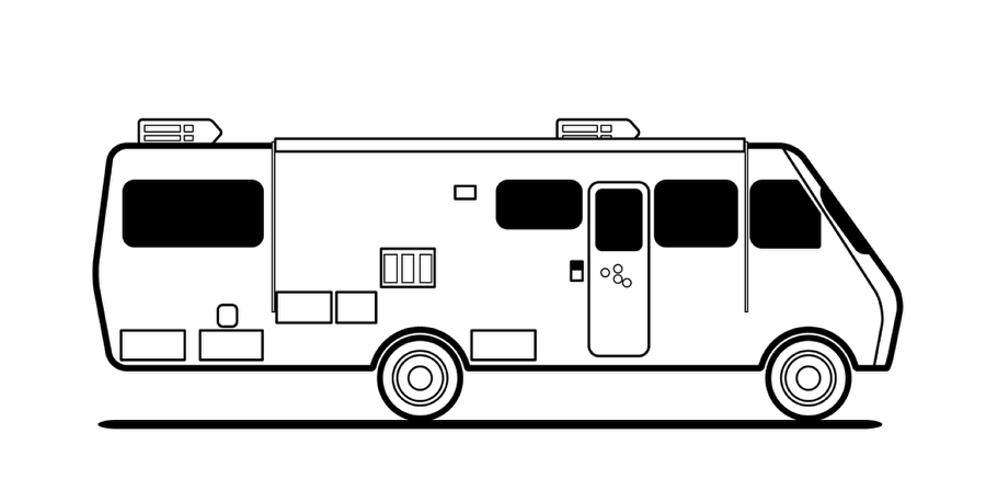 how to draw a rv step by step