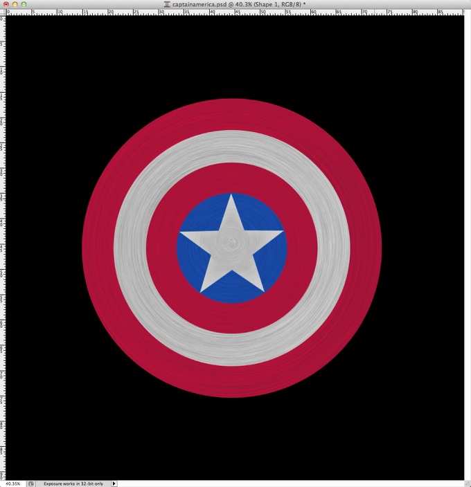 Captain America Shield in Photoshop