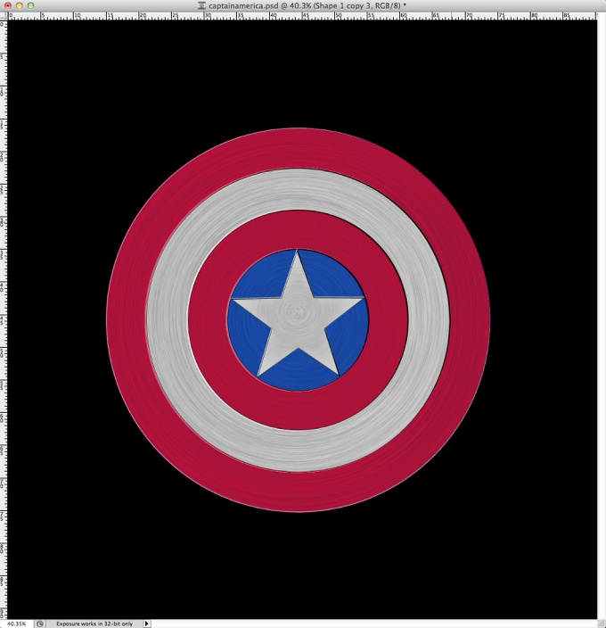 Captain America Shield in Photoshop
