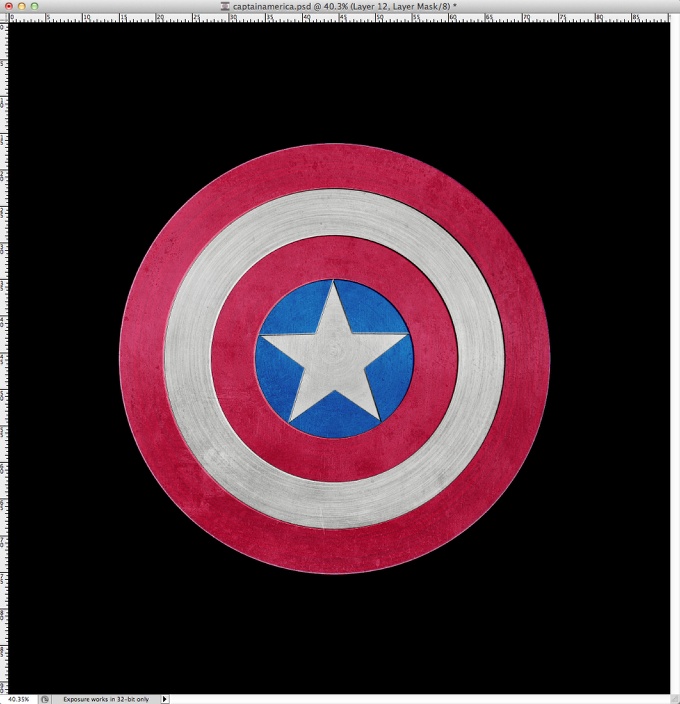 Captain America Shield in Photoshop