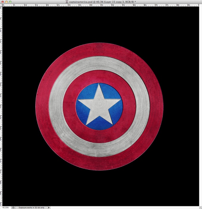 Captain America Shield in Photoshop