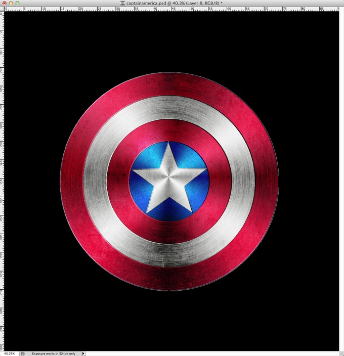 Captain America Shield in Photoshop