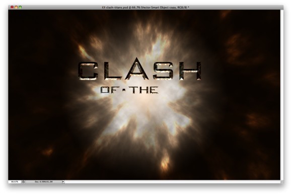 Clash of the Titans Efek Text dalam Photoshop