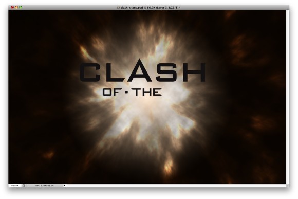 Clash of the Titans Efek Text dalam Photoshop