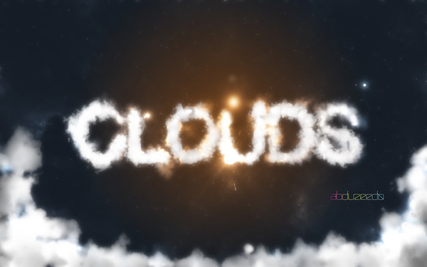 Image of a step from the Photoshop Quick Tips #6: Cloudy Text