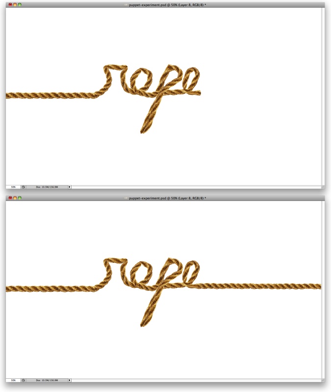 Cool Text Effect with the Puppet Warp Tool in Photoshop CS5