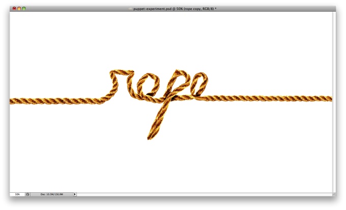 Cool Text Effect with the Puppet Warp Tool in Photoshop CS5