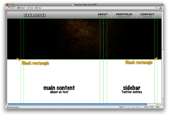 Classy personal portfolio in Fireworks Classy personal portfolio in Fireworks