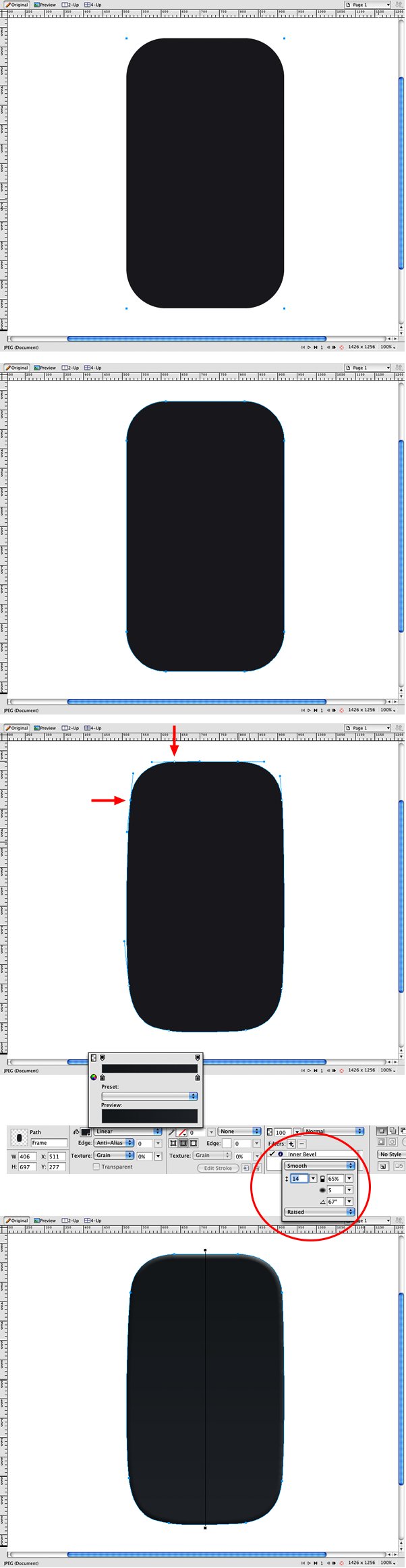 Creating the Palm Pre icon on Fireworks