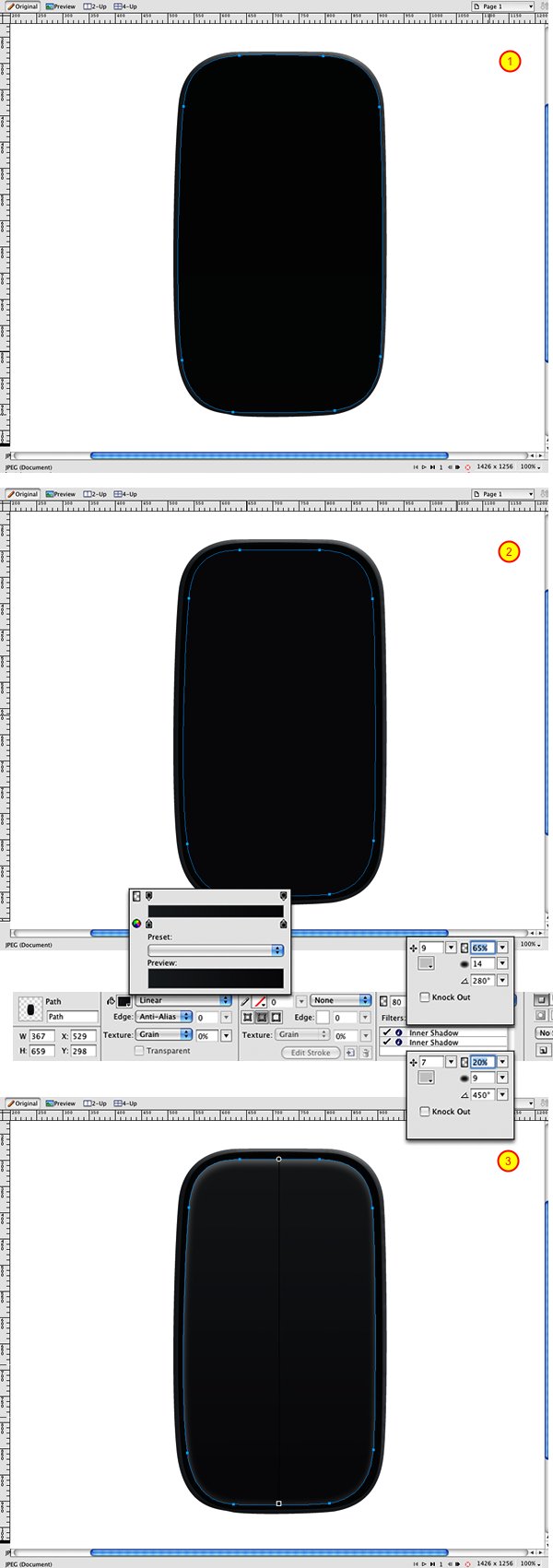 Creating the Palm Pre icon on Fireworks