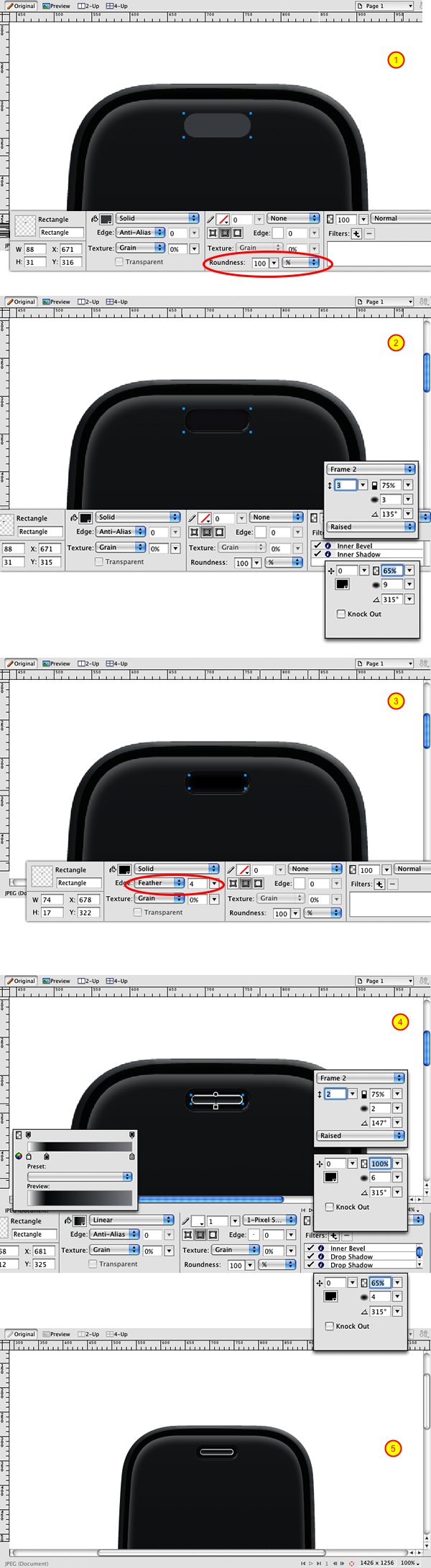 Creating the Palm Pre icon on Fireworks