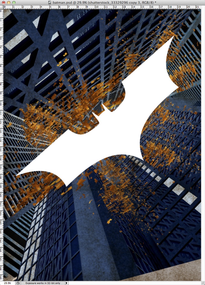 Dark Knight Rises Poster in Photoshop