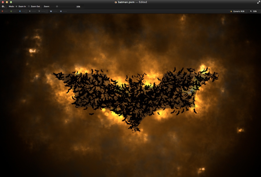 Dark Knight in Pixelmator