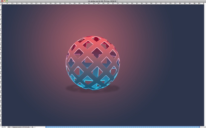 Easy 3D Globe in Photoshop