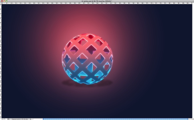 Easy 3D Globe in Photoshop