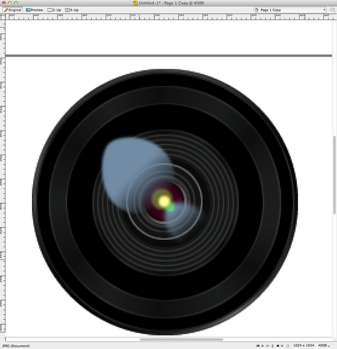 Easy Camera Icon in Fireworks