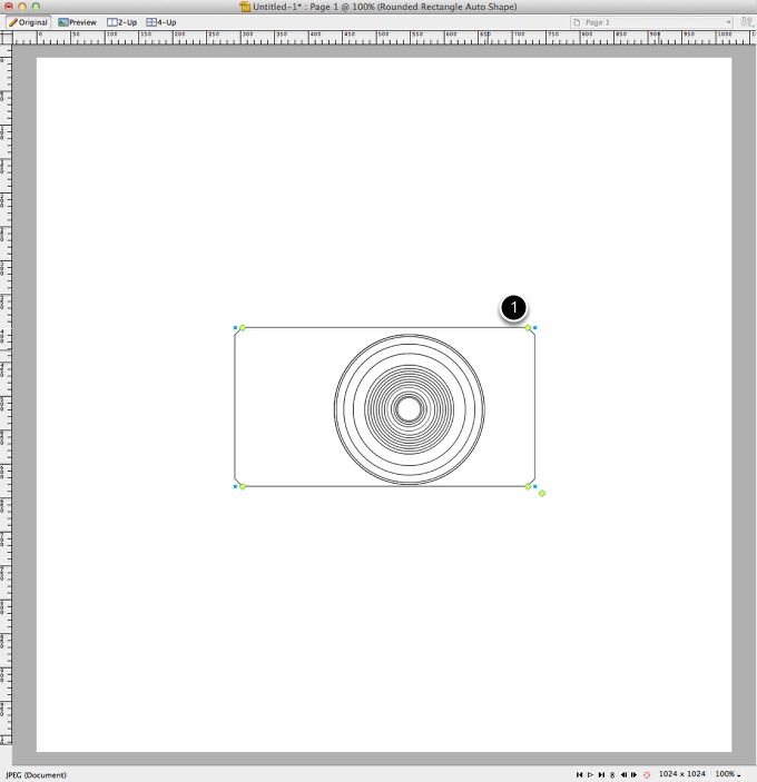 Easy Camera Icon in Fireworks
