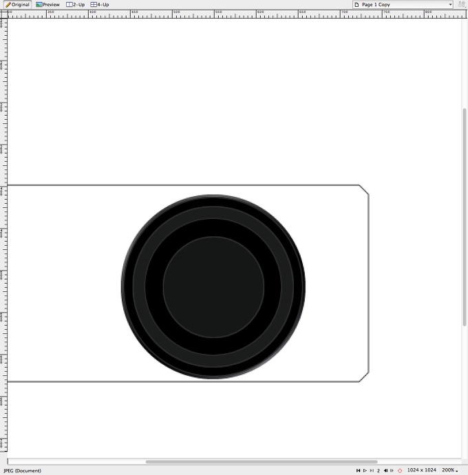 Easy Camera Icon in Fireworks