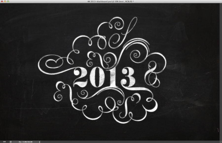 Easy Chalk Ornament Typography in Photoshop