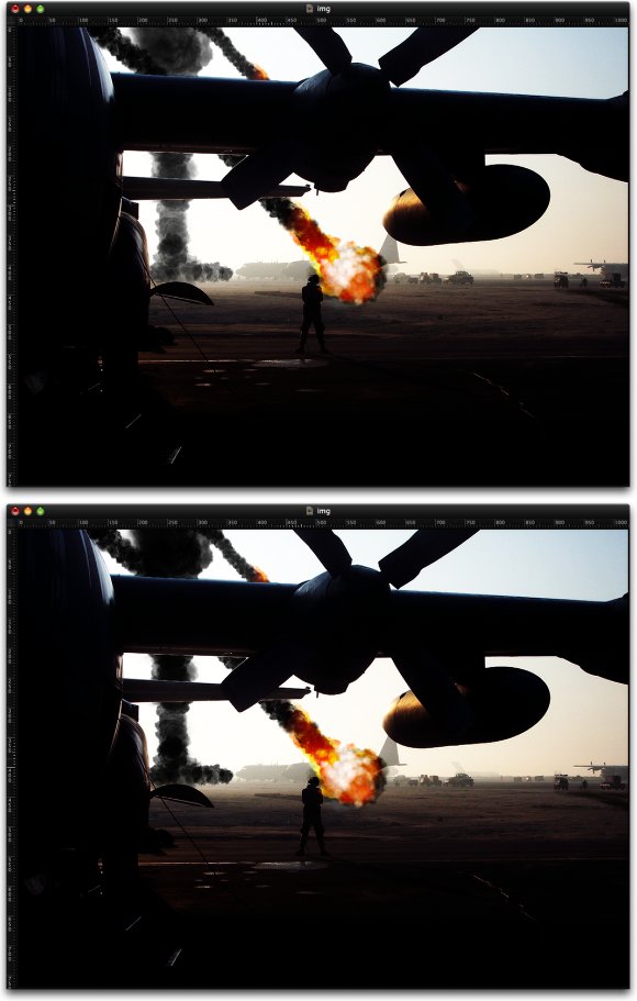 Fiery Fireballs in Pixelmator 1.4