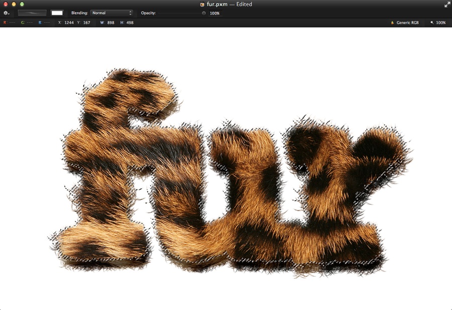 Super Easy Furry Text in Pixelmator