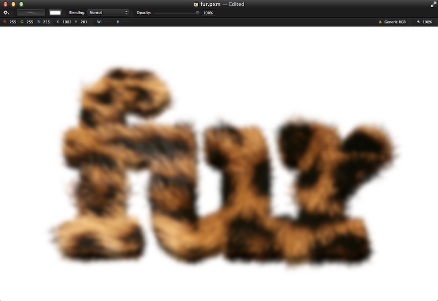 Super Easy Furry Text in Pixelmator