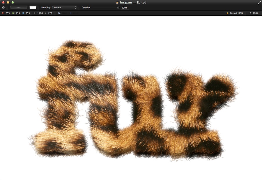 Super Easy Furry Text in Pixelmator