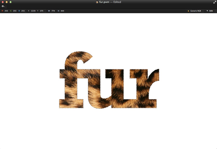 Super Easy Furry Text in Pixelmator