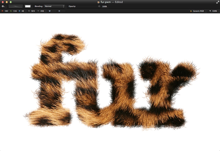 Super Easy Furry Text in Pixelmator