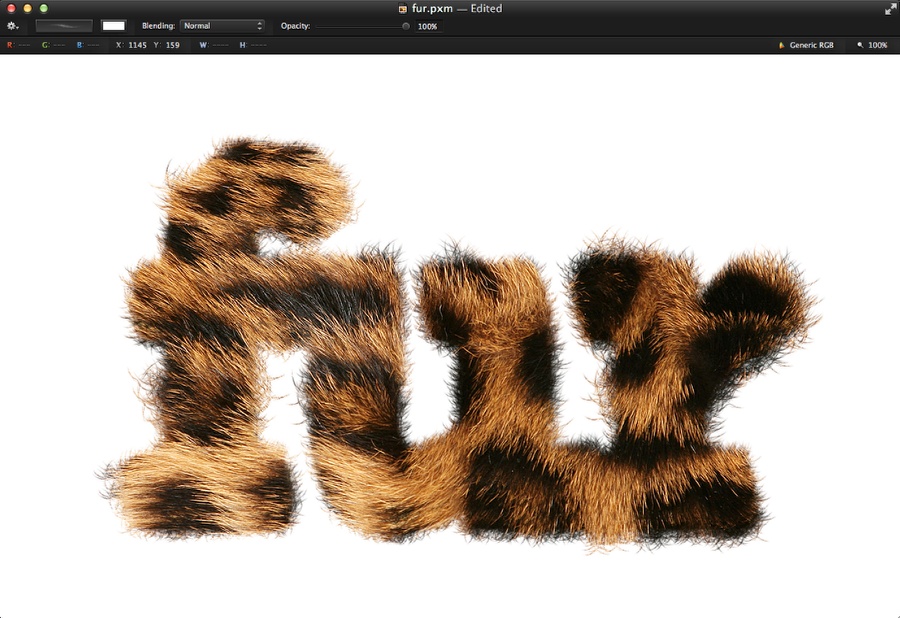 Super Easy Furry Text in Pixelmator