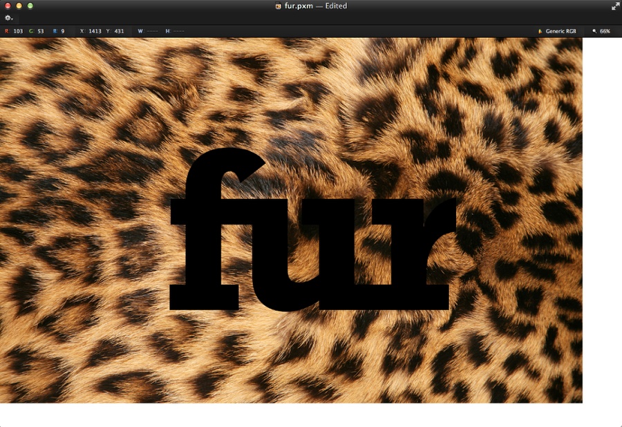 Super Easy Furry Text in Pixelmator