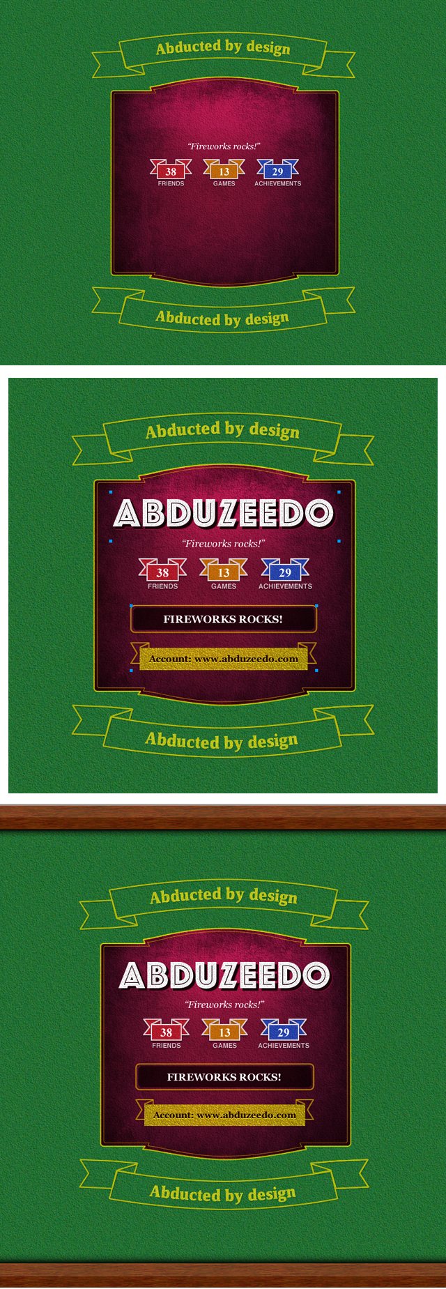 Game Center Style in Fireworks Game Center Style in Fireworks