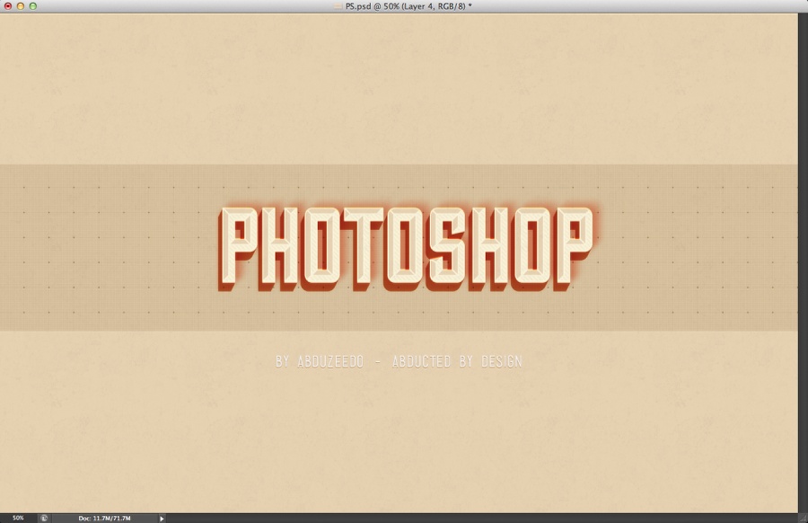 Hipster Text Effect in Photoshop CS6