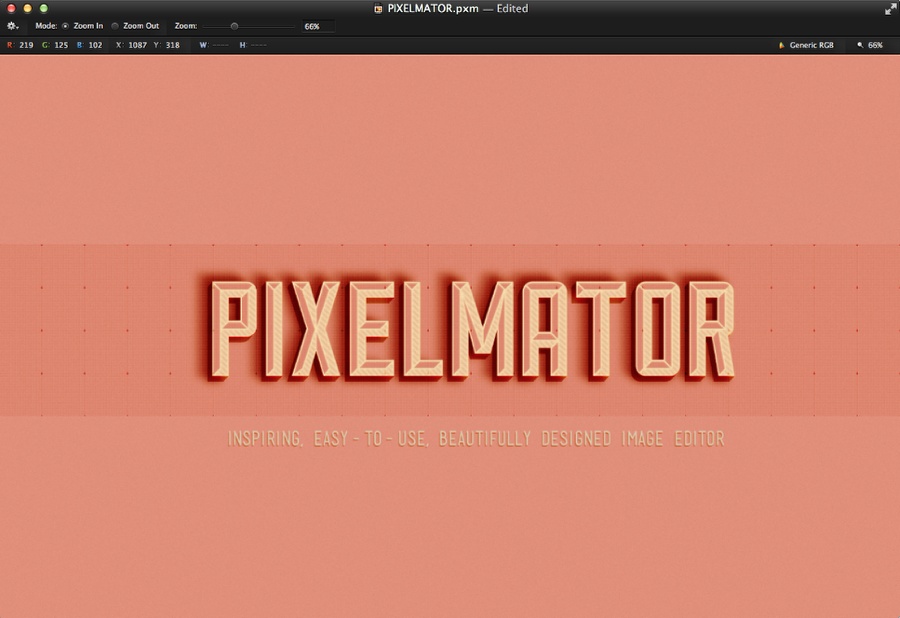 Hipster Text Effect in Pixelmator