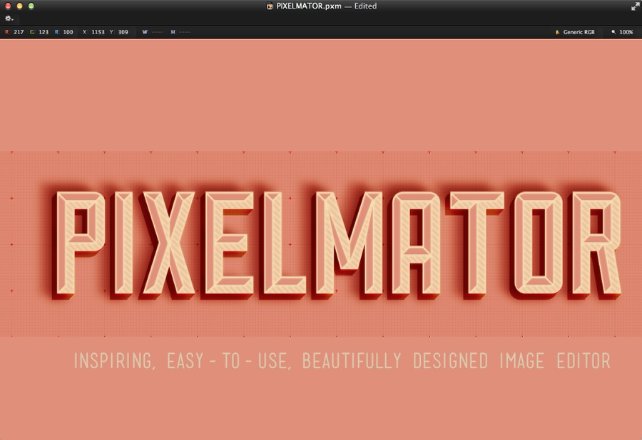 Hipster Text Effect in Pixelmator