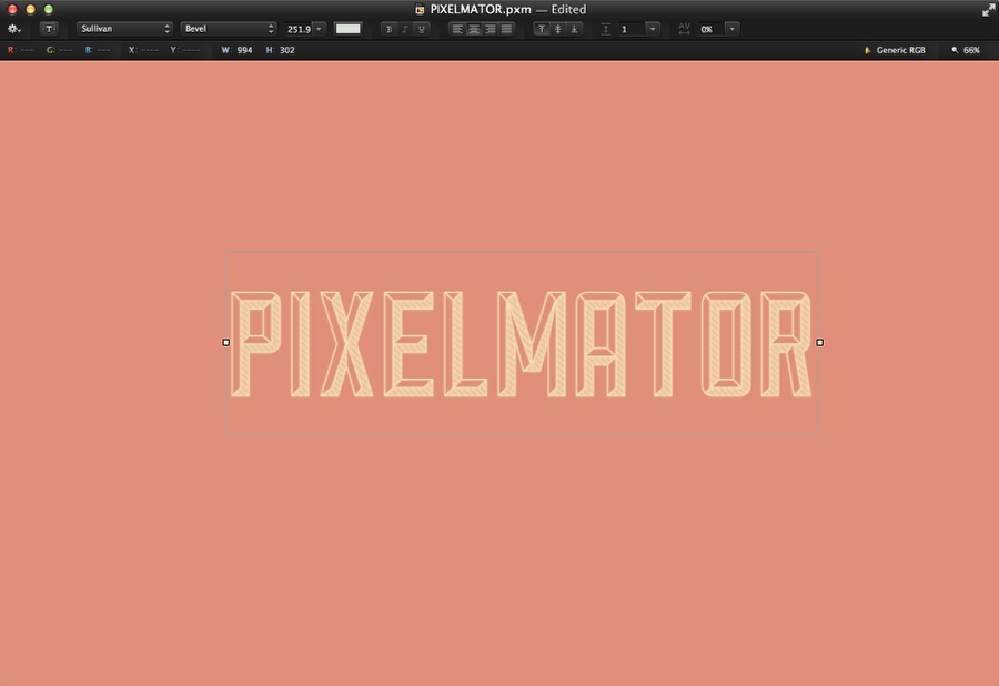 Hipster Text Effect in Pixelmator