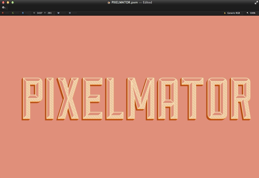 Hipster Text Effect in Pixelmator