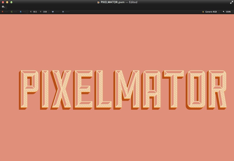 Hipster Text Effect in Pixelmator