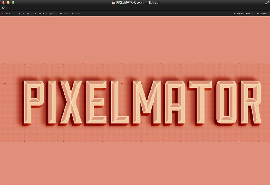 Hipster Text Effect in Pixelmator