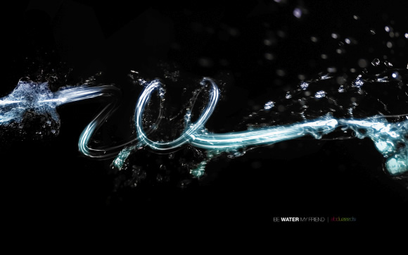 Incredible Water Text in Cinema 4D and Photoshop