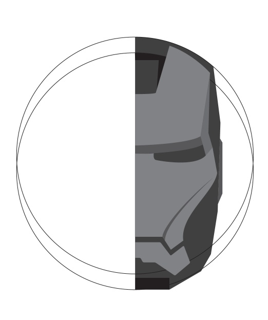 Iron Man in Illustrator and Photoshop