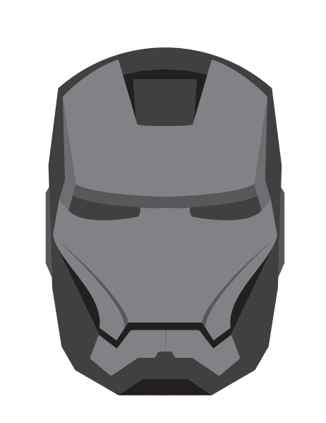 Iron Man in Illustrator and Photoshop