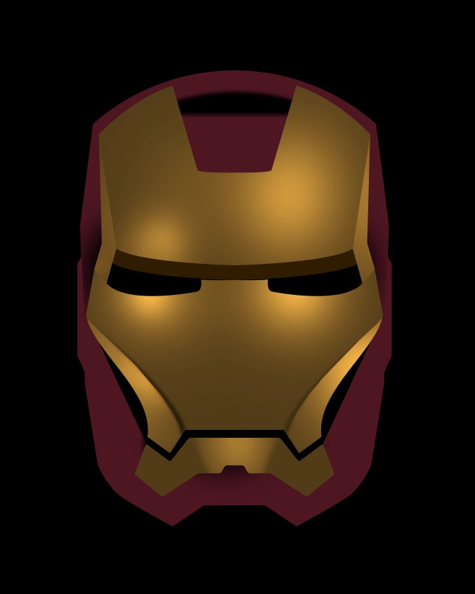 Iron Man in Illustrator and Photoshop