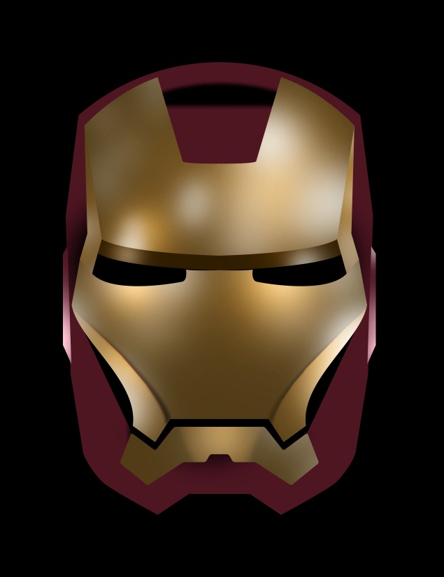 Iron Man in Illustrator and Photoshop